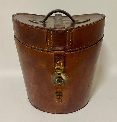 victorian leather hat box